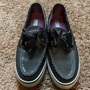 Sperry Black Sequin Shoe